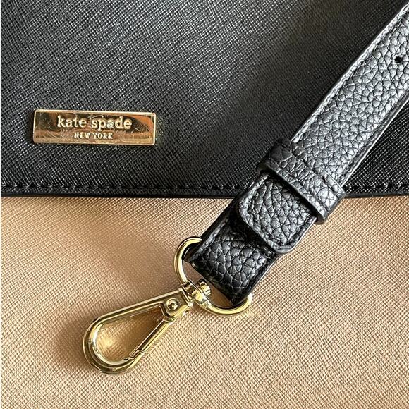 Kate Spade Paterson Court Brynlee Satchel Purse Beige Black Cream *READ* - Picture 11 of 11